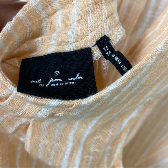 Urban Outfitters Peach Jaden Striped Scoop Back Wide Leg Lightweight Jumpsuit - Picture 17 of 17